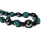 Кольє Шамбала 7+14, Колір Бусин Бірюза, фото 4