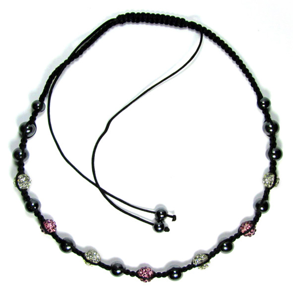 Кольє Шамбала 7+14, Колір Намистин Рожеві та Білі, фото 1