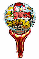 Шар погремушка с ручкой "Angry Birds"клетка. Размер: 50см * 30см.