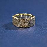 Широке срібний перстень Гайка Рустик, стильні брутальні прикраси зі срібла для чоловіків і жінок, фото 3