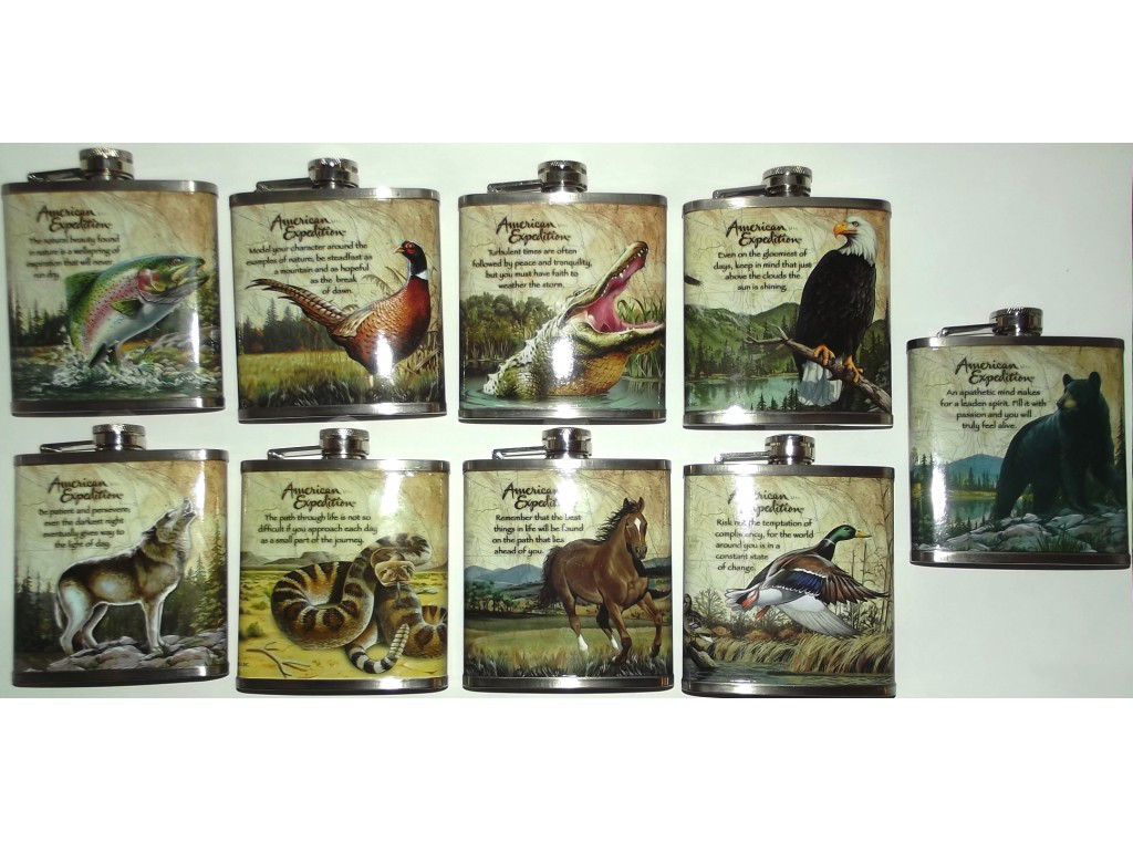 Фляга "Полювання" 210мл, 9 дизайнів, фото 1