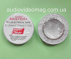Ізоляційна стрічка ПВХ, довжина 17 метрів, ширина 17 мм, колір - білий