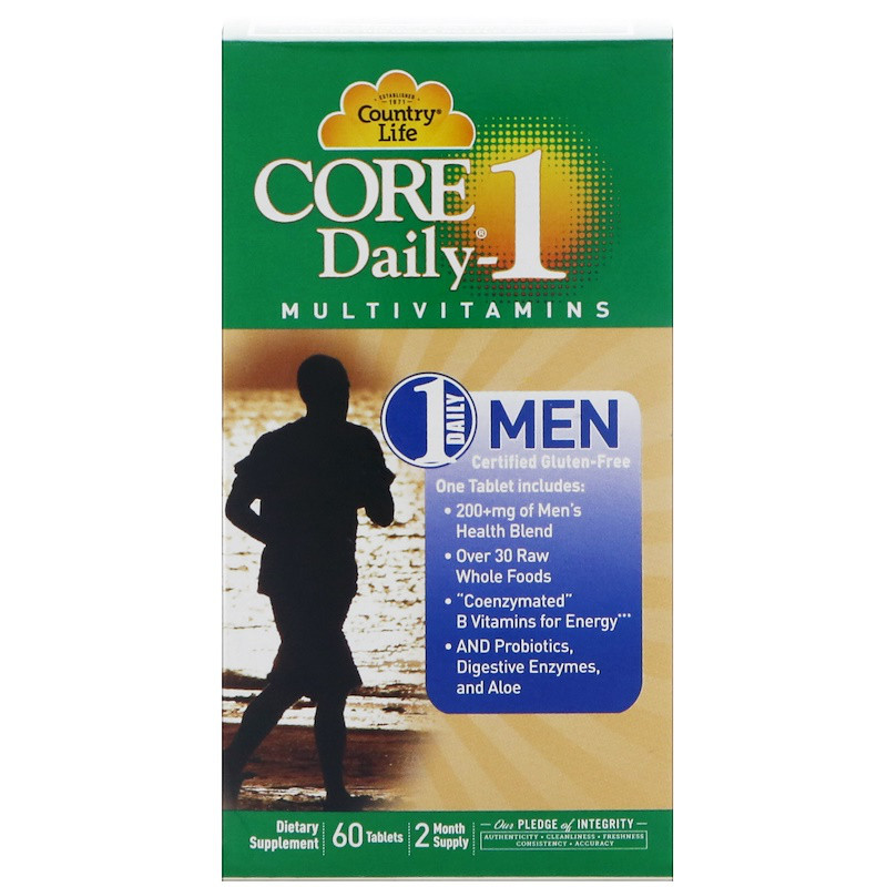 Country Life, Core Daily, Мультивітаміни для чоловіків, 60 таблеток