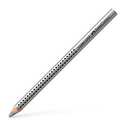 Потовщений кольоровий олівець металік Faber-Castell Jumbo Grip колір срібло, 110982