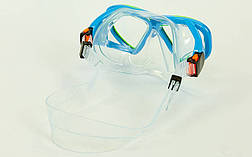 Маска для плавання підліткова M258-PVC (10-16 років, зокрема скло, PVC, пластик, блакитний-салат, жовтий-сір), фото 2