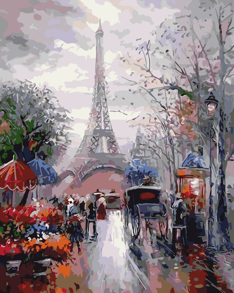 Набор для живописи по номерам Французская улочка ArtStory AS0035 40 х 50 см - фото 1 - id-p686708849