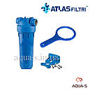 Фільтр-колба для холодної води Atlas Filtri DP MONO AB DN 1/2" 45° Висота 20" (блакитна матова) ZA1381312, фото 2