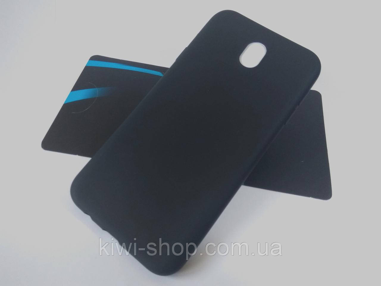 Чорний силіконовий чохол для Samsung Galaxy J7 (2017) J730 матовий TPU