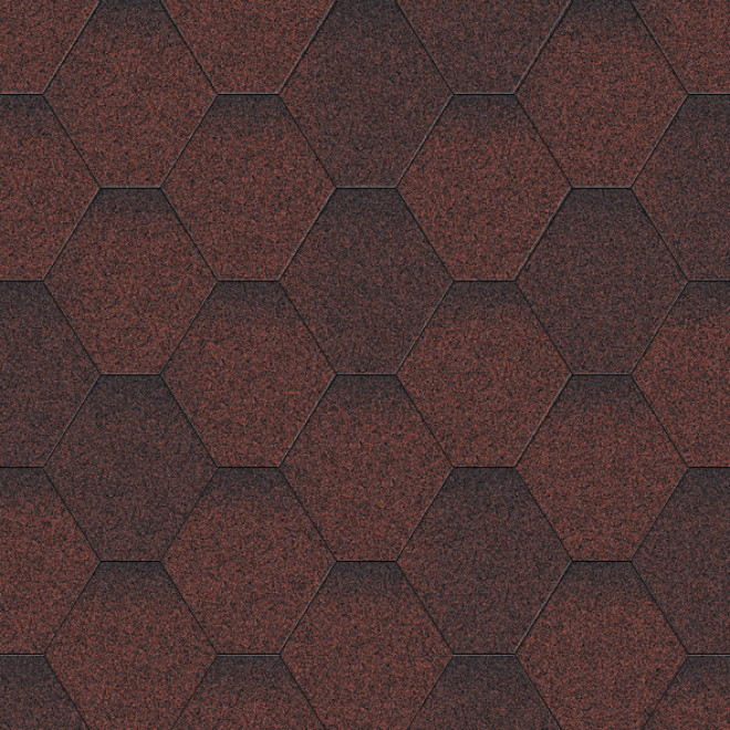 Бітумна черепиця Aquaizol Мозаїка Мікс, черепиця Акваізол мікс Червона, фото 1