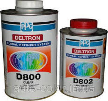Лак PPG D800 2K акриловий безбарвний 2+1 1л. + затверджувач D802 0,5 л.