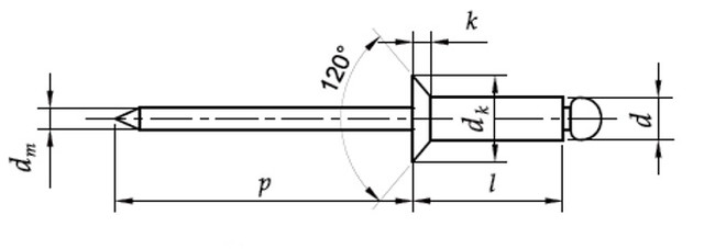 Заклепка DIN 7337 купити