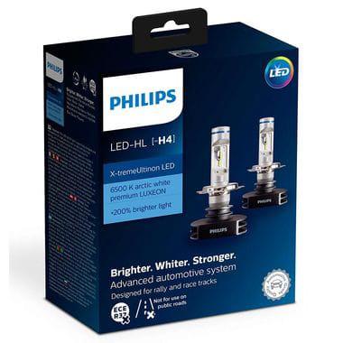 Світлодіодні автомобільні лампи головного світла PHILIPS H4 Hi/Lo 12901HPX2 X-treme Ultinon +200%