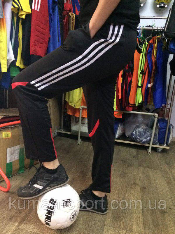 Штани ADIDAS еластик завужені чорні, фото 1