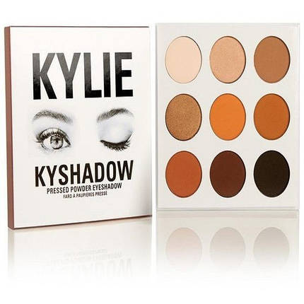 Тіні KYLIE KYSHADOW pressed powder eyeshadow the bronze palette 9 кольорів, фото 1