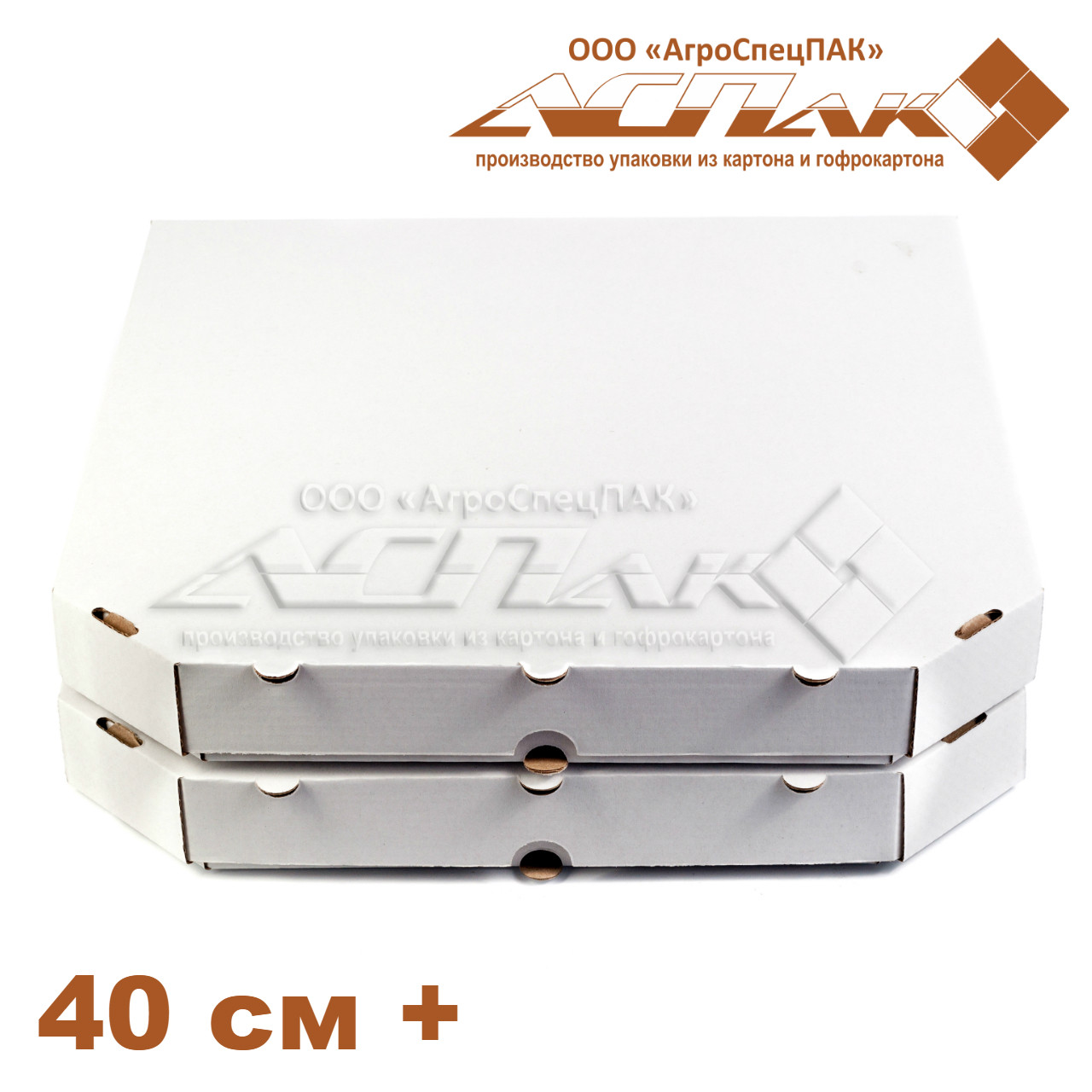 Коробки під піцу 400х400х42 біла, фото 1