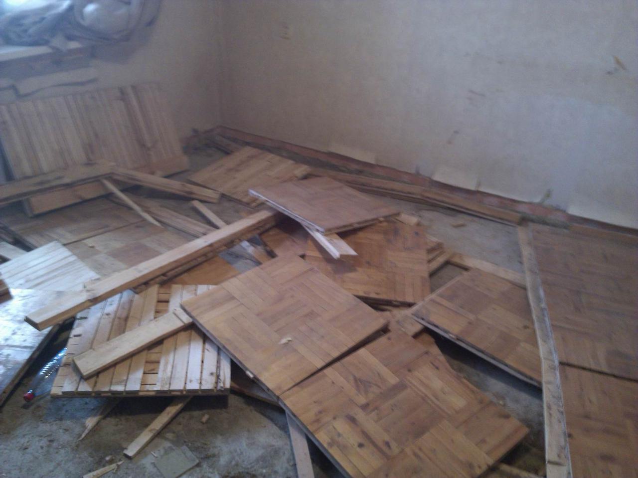 Демонтаж деревянных,паркетных полов в Днепре - фото 5 - id-p714848021
