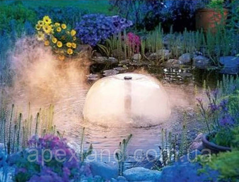 Прикраса для ставка з туманоутворювачем і світлодіодним підсвічуванням., фото 1