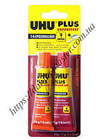 Клей "UHU" Plus червоний (30ml) (двокомпонентний) (UHU sofortfest)