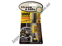 Клей "UHU" Strong&Safe суперміцний (7g) (UHU Strong&Safe)