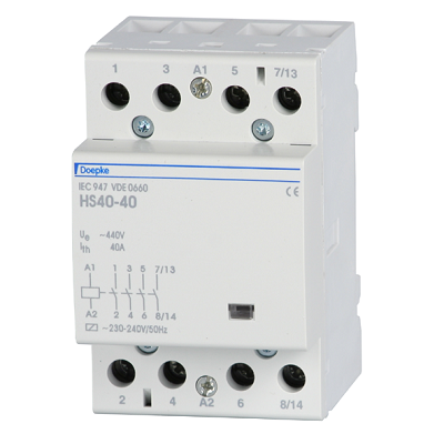 Контактор модульний Doepke HS 40-31 (24 В) 3 мод., 40 А, контакти: 3 NO + 1 NC, dp09980415