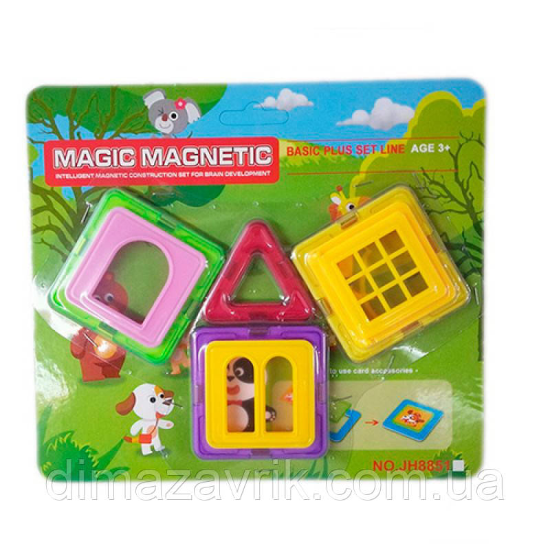 Магнітний конструктор JH8851C 5 деталей, фото 1