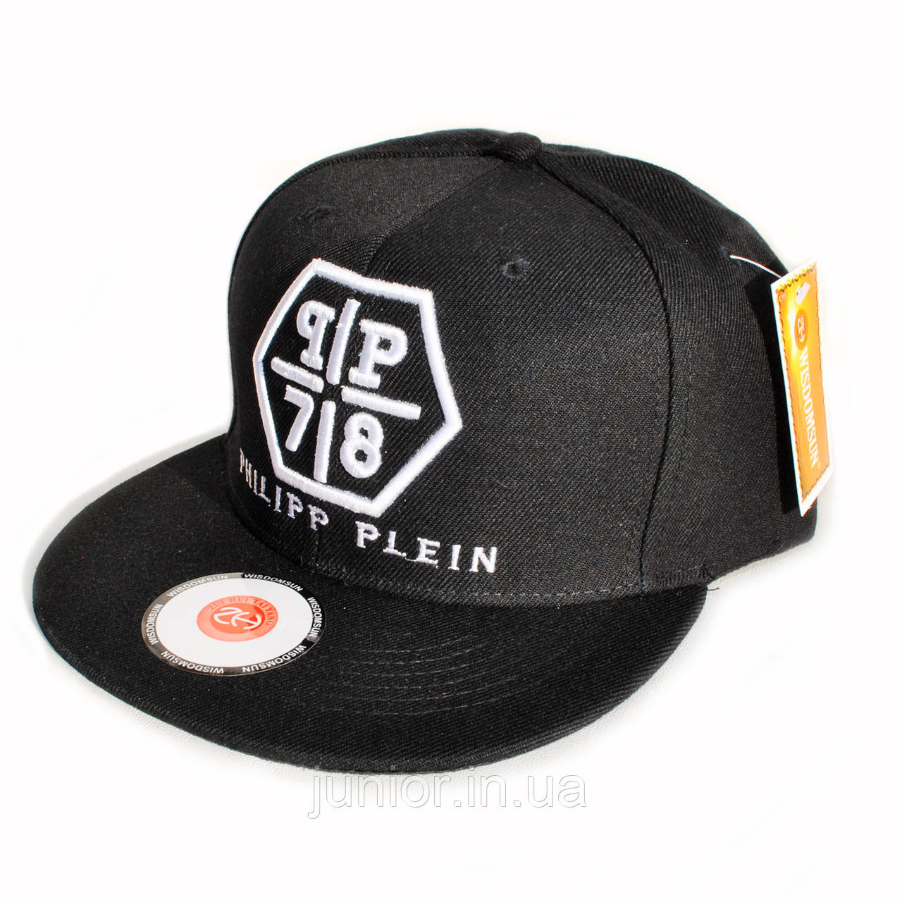 Кепка з прямим козирком, бейсболка реперка Philipp Plein