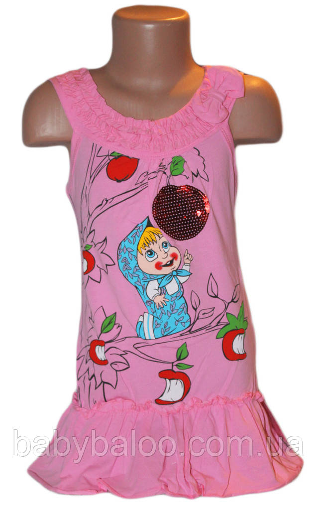 Сарафан для дівчинки на літо "Маша і ведмідь" (від 5 до 8 років)