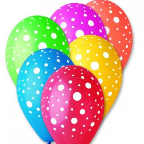 Повітряні кулі "Горох розсип" 12" (30 см) пастель асорті В упак: 100 шт ТМ "Gemar"