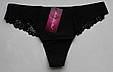 Труси жіночі безшовні стринги з мереживом Dona lacy, фото 7