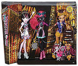 Набір Monster High Бу Йорк Кетті Нуар, Клодін Вульф і Дракулаура, фото 2