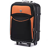 Чемодан дорожній Wings 102 ,малий 34л чорно-оранжевий, валіза на колесах !, фото 2