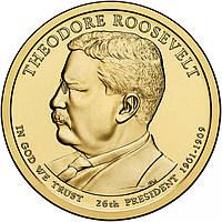 США 1 доллар 2013, 26 президент Теодор Рузвельт (1901-1909)