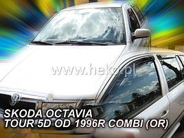 Дефлектори вікон (вітровики) Skoda Octavia А4 Tour 1996-> Combi 4шт(Heko)