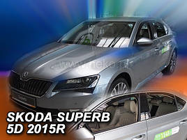 Дефлектори вікон (вітровики) Skoda Superb 2015R-> 5D LTB 4шт(Heko)