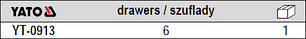 Шафа-візок для інструментів із 6 ящиками, YATO YT-0913, фото 2