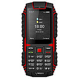 Захищений телефон броньований водонепроникний кнопковий на 2 сім карти Sigma X-treme DT68 чорно-червоний, фото 6