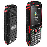 Захищений телефон броньований водонепроникний кнопковий на 2 сім карти Sigma X-treme DT68 чорно-червоний, фото 7