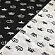 Бавовняна тканина польська чорні корони на білому (0248), фото 5