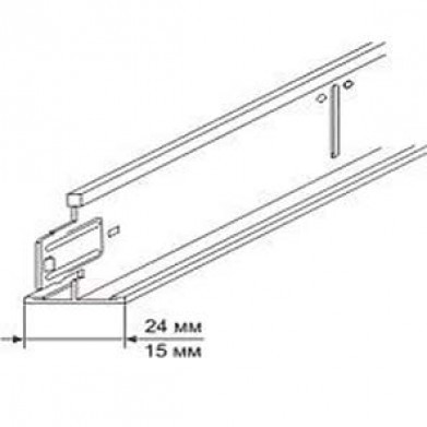 Профіль KRAFT Fortis Т-24 600*25*24 мм білий