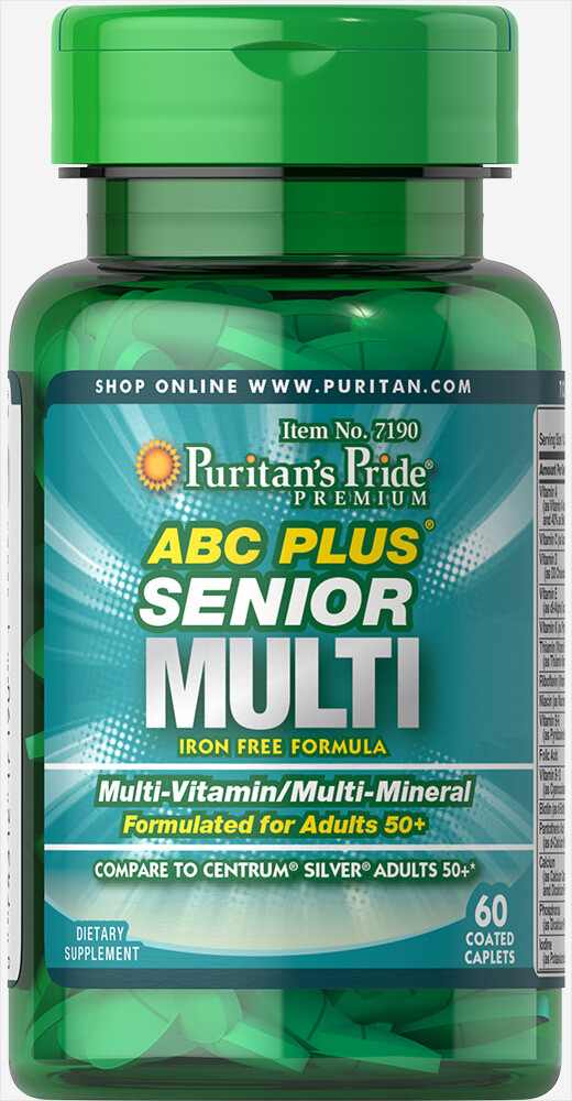 Комплекс полівітамінів і мінералів для літніх ABC Senior Plus Multivitamin Multi-Mineral, Puritan's Pride.