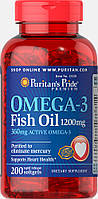 Омега-3 Рыбий жир, Omega-3 Fish Oil 1200 mg (360 mg активной Omega-3), Puritan's Pride, 200 капсул