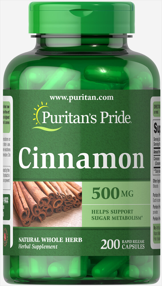 Кориця, Cinnamon 500 mg, Puritan's Pride, 200 капсул