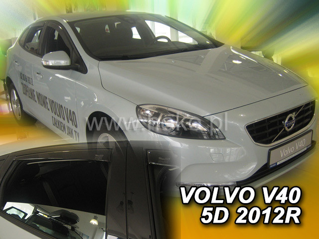 Дефлектори вікон (вітровики) Volvo V40 2012 -> 5D 4шт (Heko)