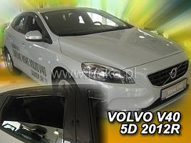 Дефлектори вікон (вітровики) Volvo V40 2012 -> 5D 4шт (Heko)