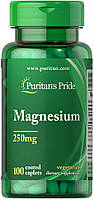 Магній, Magnesium 250 mg, Puritan's Pride, 100 таблеток