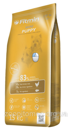 Fitmin dog mini puppy Фитмин Корм для цуценят малих порід від 2-х до 10-ти місяців, вагітних і лактуючих сук, 3 кг