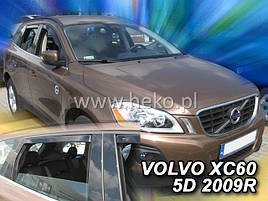 Дефлектори вікон (вітровики) Volvo XC60 2008+ 4D (вставні, 4 шт.) (HEKO)