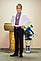 Вишиванка дитяча Волинські візерунки ткана фіолетова 140 см біла, фото 3