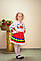 Юбка  Волинські візерунки украинская с лентами 116 см красная, фото 3