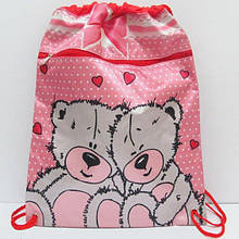 Мішок для взуття зі змійкою JO-16051 "Ведмедики" 42*32,5 см